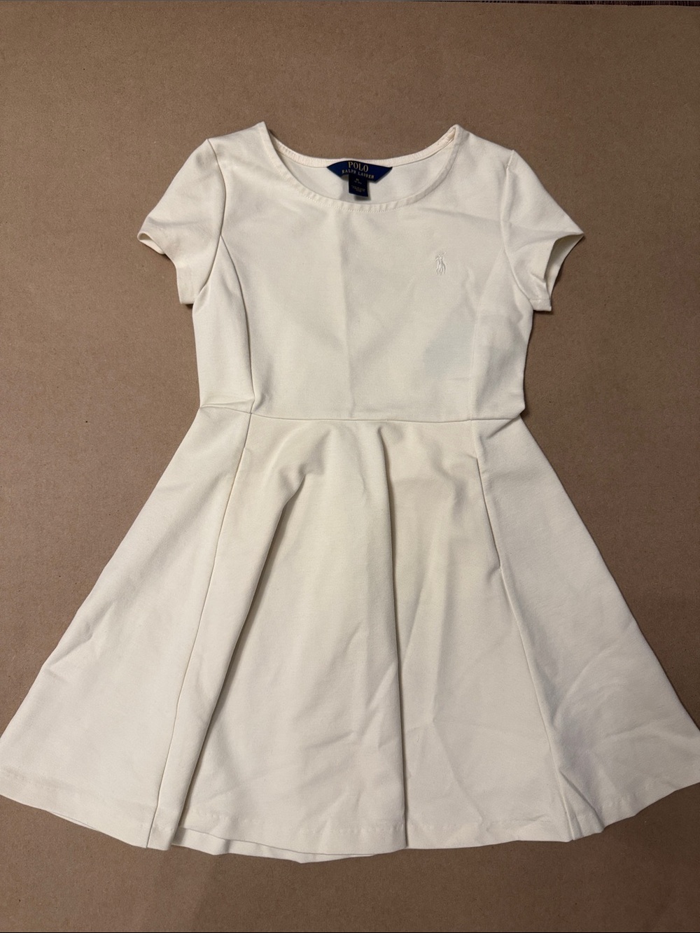 Polo by Ralph Lauren Cream Fit-and-Flare Girls Dress
